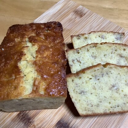 米粉で初めてケーキ焼きました。
その通り中しっとり、もっちりで、
美味しかったです。